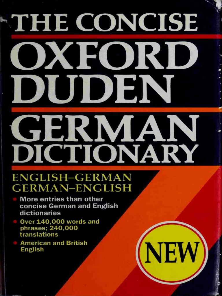 The Concise Oxford Duden German Dictionary (PDFDrive), PDF, English  Language