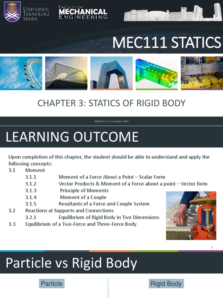 Chapter 3 Statics Of Rigid Body Pdf Torque Euclidean Vector