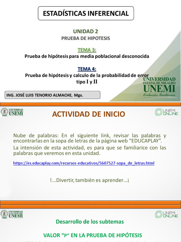 Prueba de Hipótesis en Estadística | PDF | Prueba de hipótesis ...