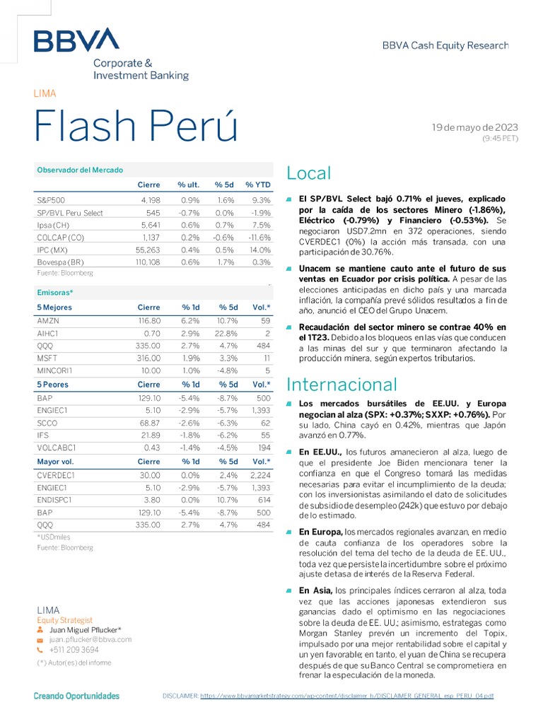 BBVA Flash Perú 19.05.23 | PDF
