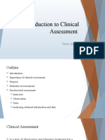 Introduction To Clinical Assessment