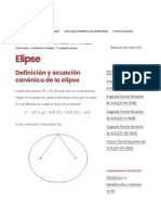 Elipse - Definición, Ecuaciones y Elementos de La Elipse (Guía Completa Con Ejercicios Resueltos)
