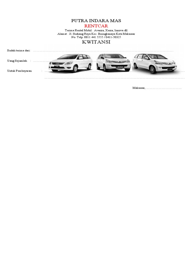 Nota Rental Mobil PDF