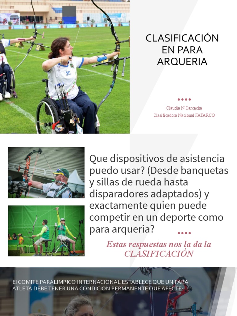 Clasificación en Para Arquería: Guía Completa | PDF | Salud y bienestar