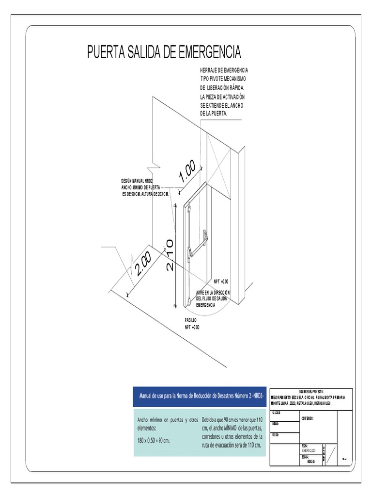 Medidas de Puertas de Emergencia | PDF