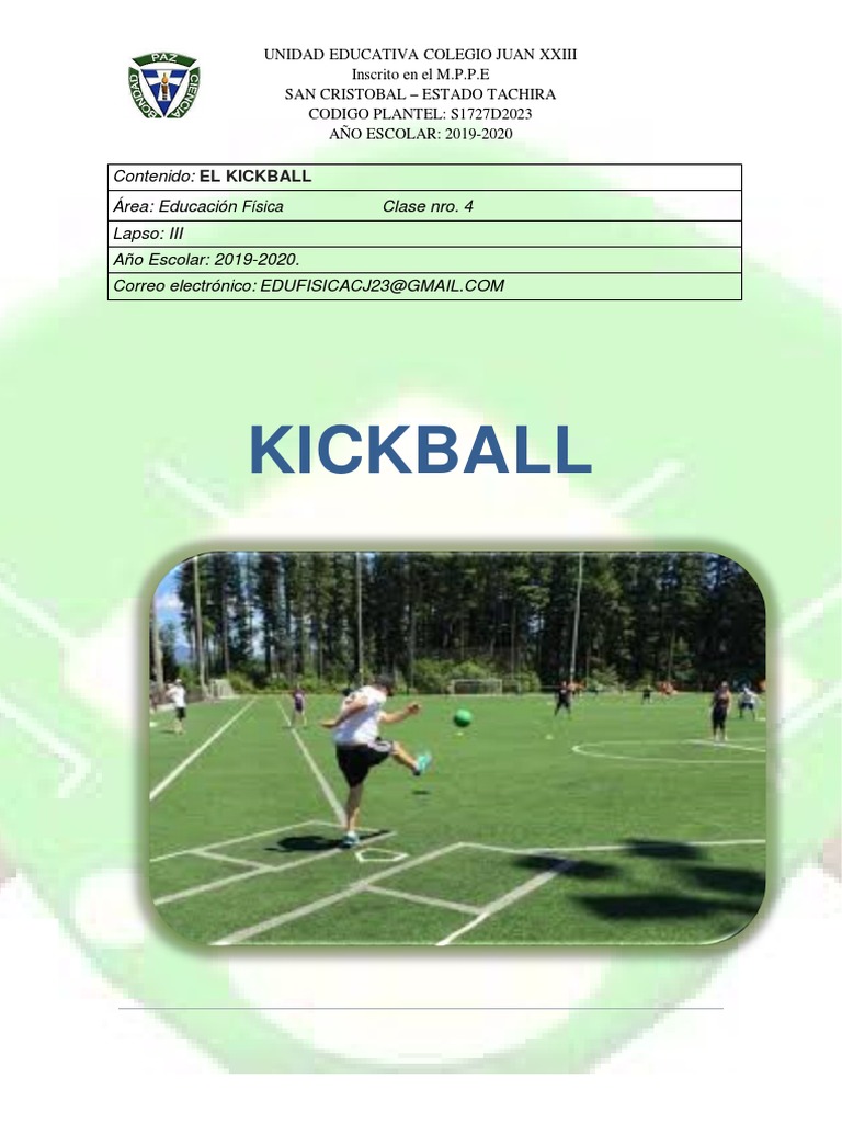 Introducción al Kickingball en Educación Física | PDF | Reglas y ...