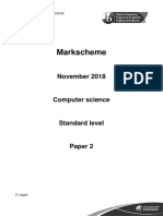 Computer Science Paper 2 SL Markscheme