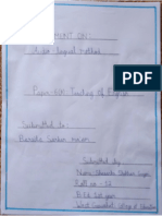 Shasanka Shekhar Gogoi, Roll No 12, Assignment On ' Audio - Lingual Method ' (Paper-6 (A) Teaching of English - Unit-3 - Bullet - 3.1)