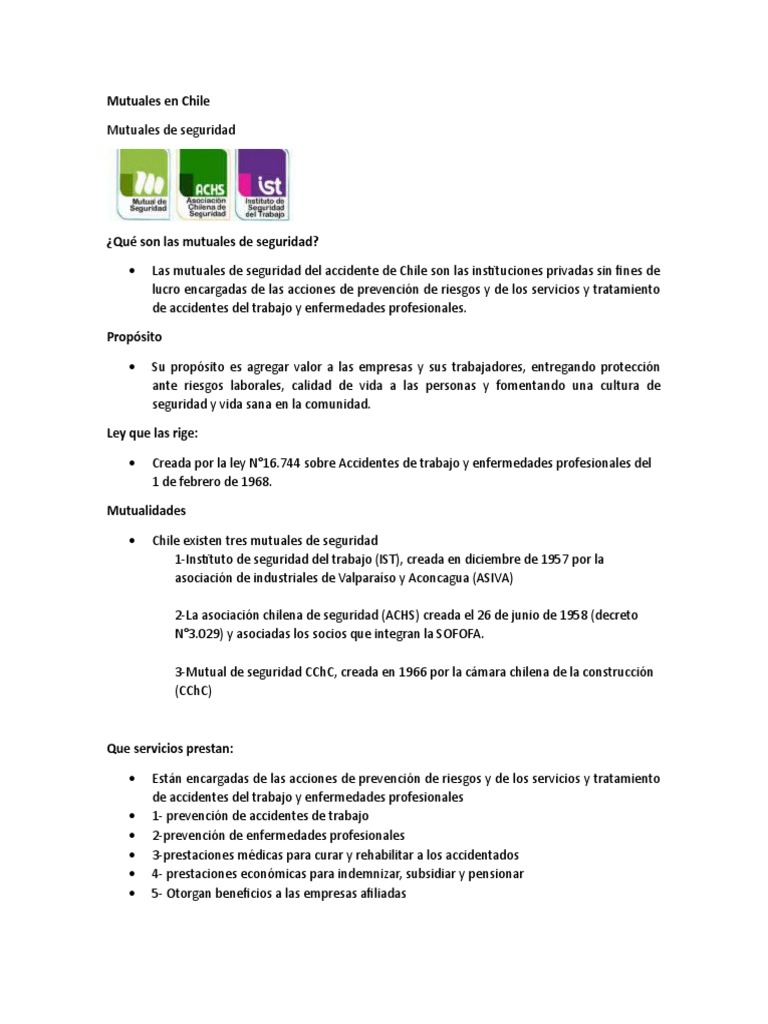 Mutuales | PDF | Chile | Hospital