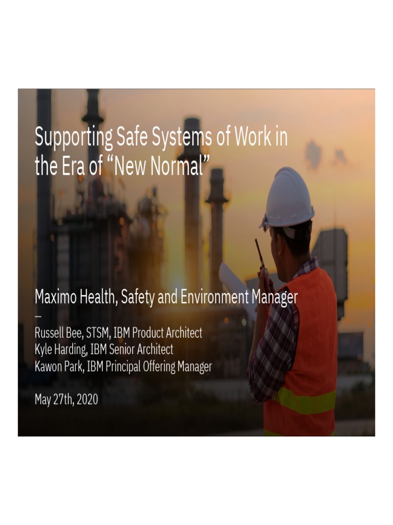 IBM Maximo HSE Capabilities in A New Operating Environment - Final ...