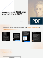 Modelo Nota 1000 para Usar No Enem 2023: Prof. Filipi Melo