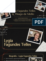 Slide de Literatura - Lygia Fagundes Telles & Thiago de Mello