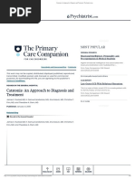 Catatonia - An Approach To Diagnosis and Treatment