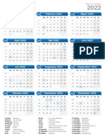 Kalender 2022 Staand Formaat