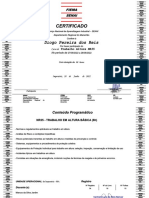 Certificado SENAI Eletrica NR 35 - Diogo