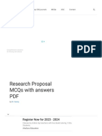 Research Proposal MCQs With Answers PDF