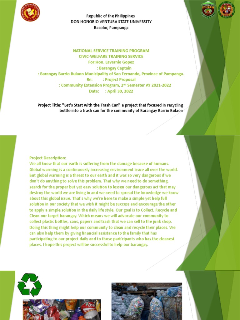 Project Proposal Barangay Bulaon | PDF | Social Science | Wellness