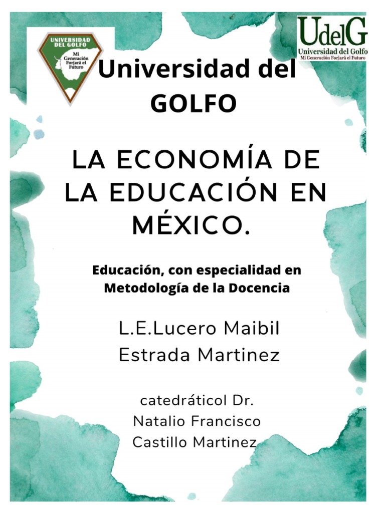 La Economía de La Educación en México | PDF | Ciencias económicas ...