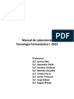 Manual de Laboratorio Tecnología Farmacéutica I 202310