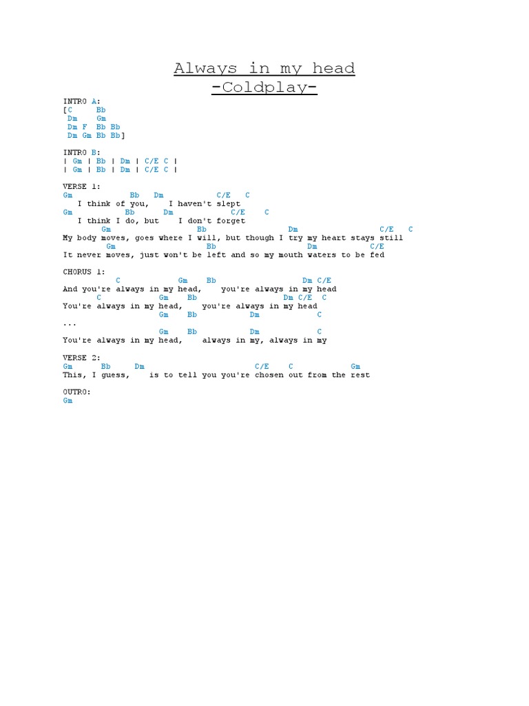 Always in My Head PDF
