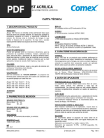 Ficha Técnica de PRO-1000 PLUS COMEX | PDF | Pintar | Cepillo