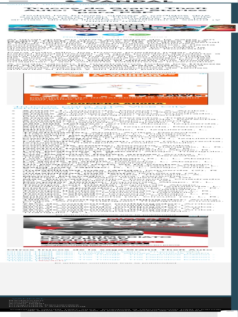 ? Trucos GTA Vice City Stories PSP TODAS Las Cl… PDF