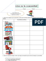 Guía Servicios en La Comunidad 2° Basico