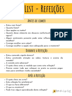 Check List Refeições