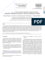 Seawater Ageing of Low Styrene Emission Resins For Marine Composites Mechanical Behaviour and Nano-Indentation Studies