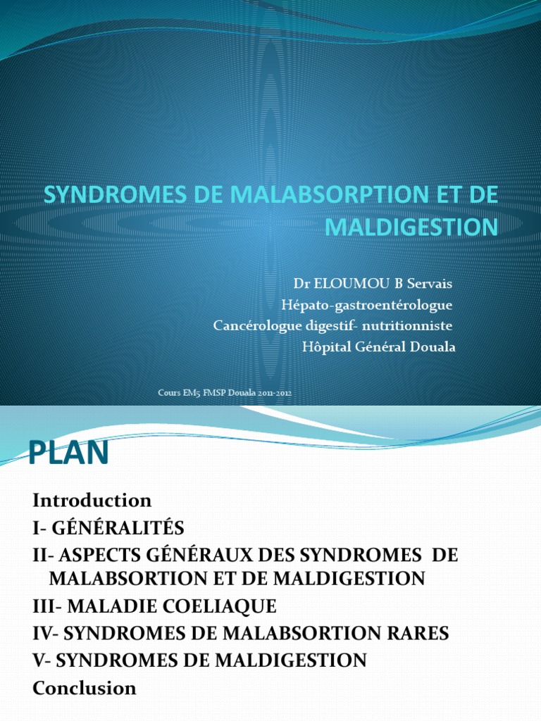 Syndromes de Malabsorption Et de Maldigestion | PDF | Maladie cœliaque ...