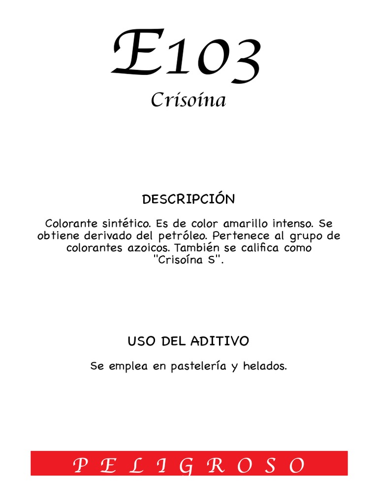 Colorante E103: Usos y Peligros | PDF