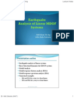 Earthquake Response of Linear MDOF Systems