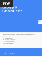 Language B Extended Essay