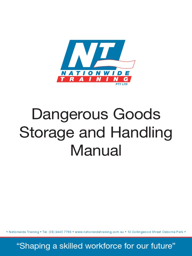 As T108 Dangerous Goods Storage and Handling Manual Email PDF PDF