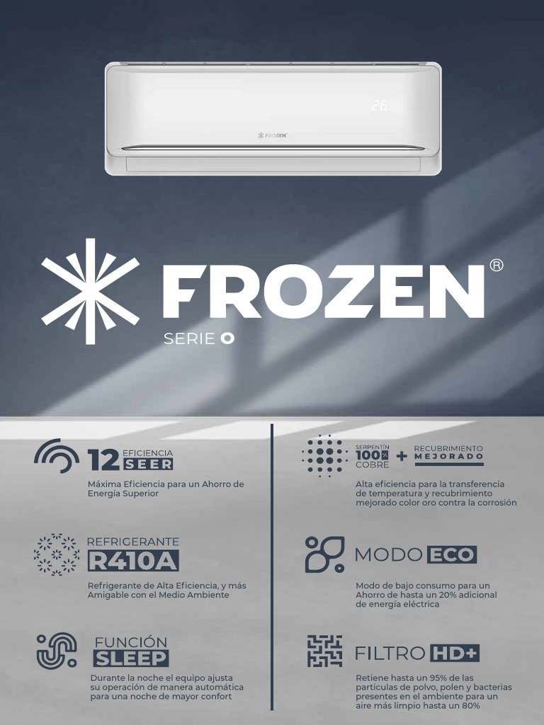 Especificaciones Minisplit Frozen | PDF | Ingeniería mecánica | Metrología