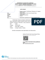 Nota Dinas Tentang Kebersihan Lingkungan Dan Ruangan Di Lingkup RSUD Ploso