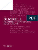 Frammento Postumo Sull'amore Georg Simmel