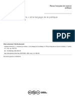 Lasswell (1952) - L'analyse Du Contenu Et Le Langage de La Politique