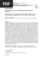 Disaster World: Decision-Theoretic Agents For Simulating Population Responses To Hurricanes