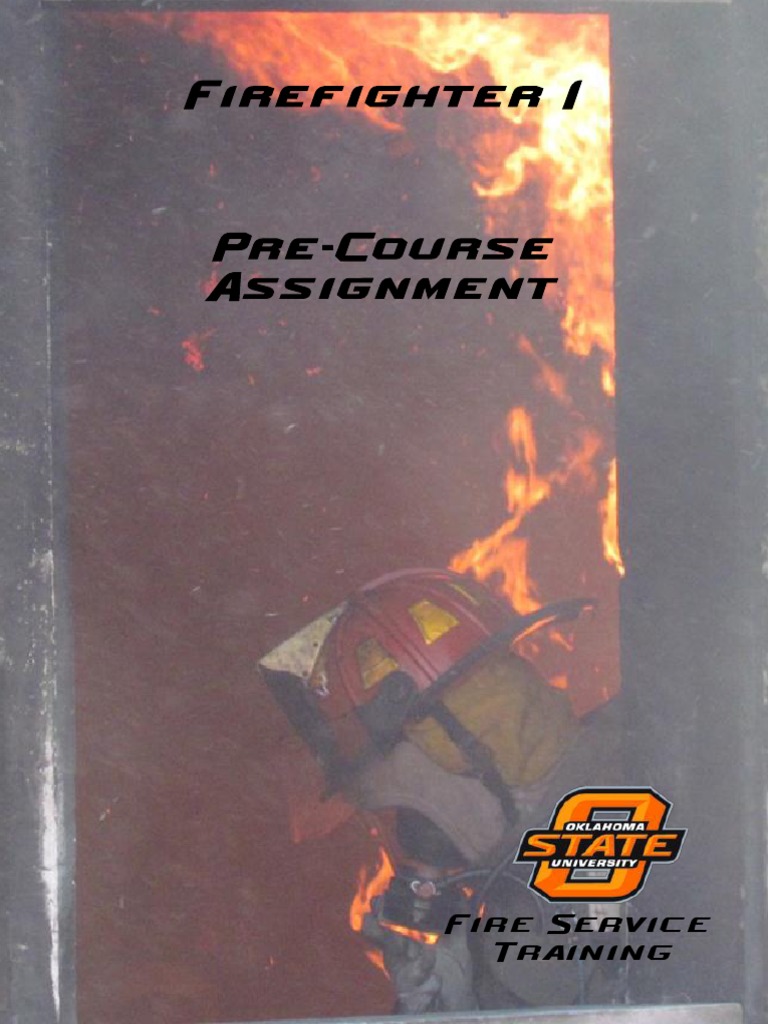 Fire Fighter I Pre Course Readings and Assignment | PDF | Knot | Fires
