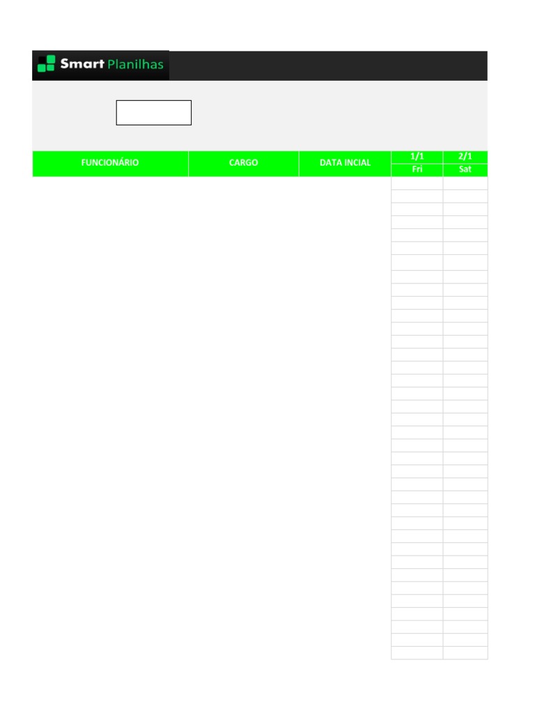 Planilha de Trabalho Escala | PDF
