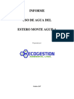 Anexo 5. Informe Uso Del Agua Estero Monte Aguila