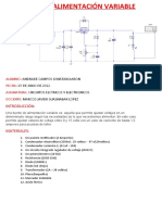 Informe FUENTE DE ALIMENTACIÓN VARIABLE