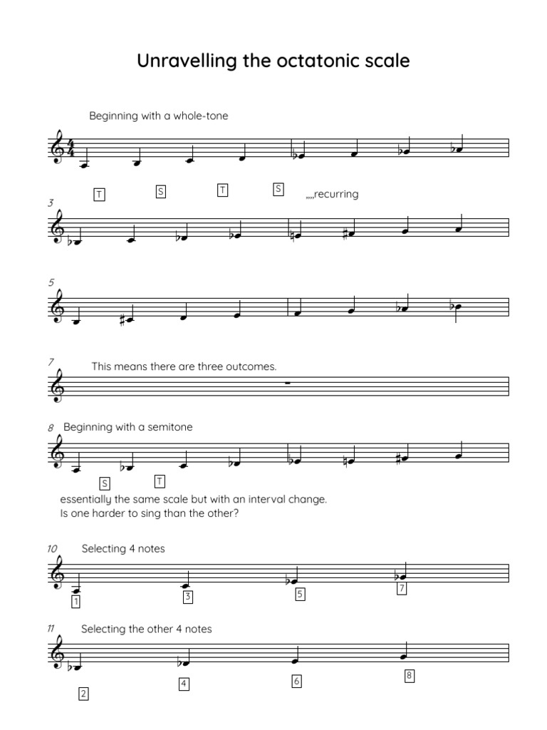 Unravelling The Octatonic Scale | PDF | Scale (Music) | Melody