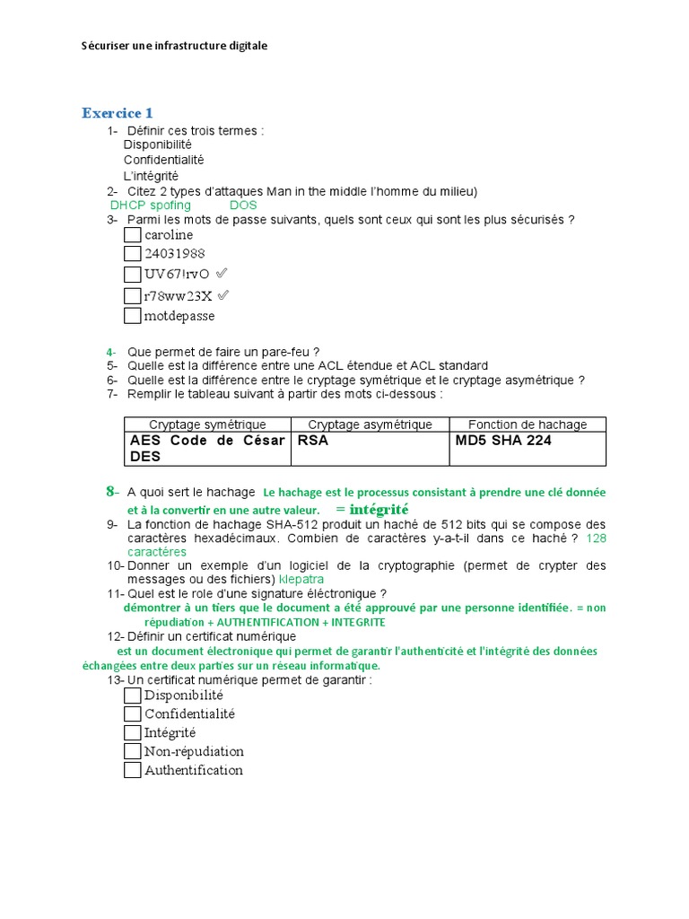 Cryptographie : Cours et Exercices | PDF | Cryptage | Cryptographie