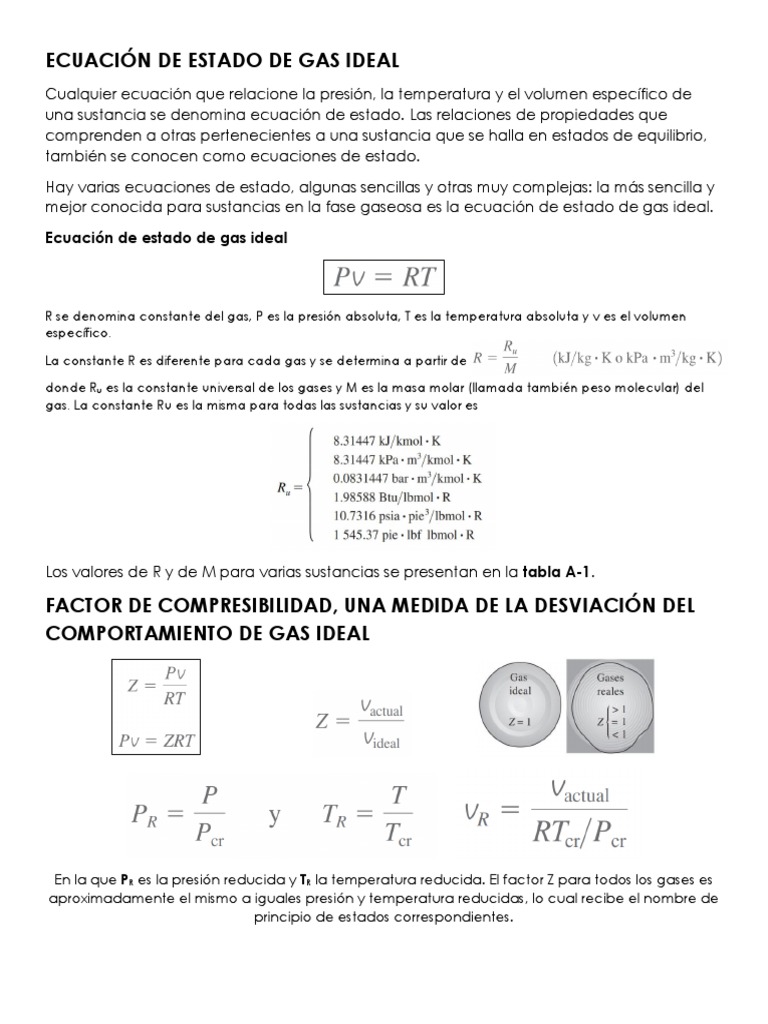 Ecuación de Estado de Gas Ideal | PDF | Ciencia y matemáticas