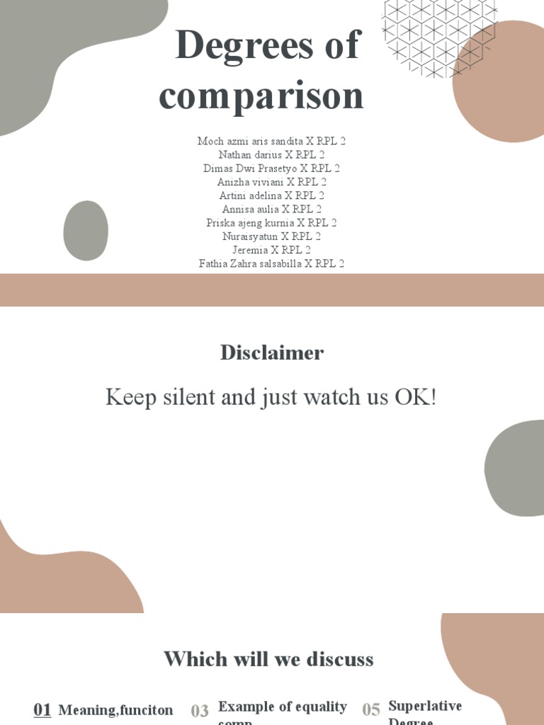 Tugas Kelompok Comparison | PDF | Adjective | Languages