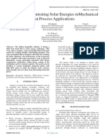 Review of Concentrating Solar Energies InMechanical Heat Process Applications