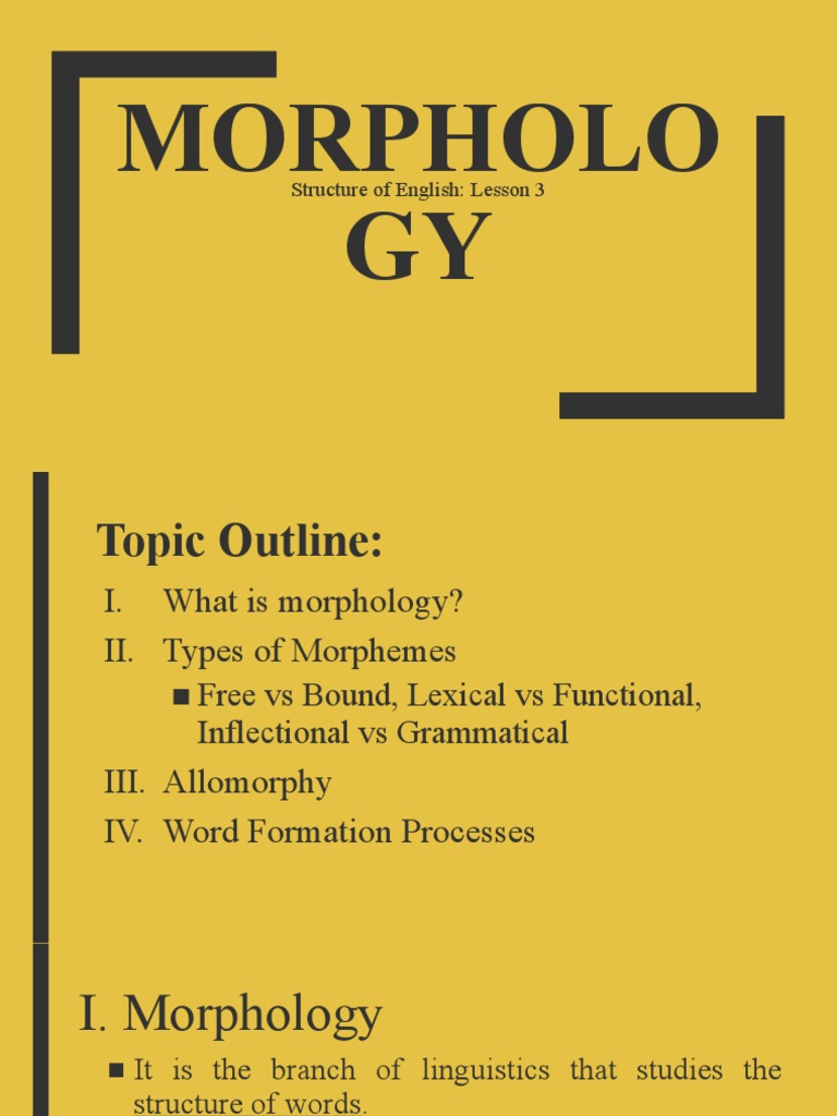 4 Morphology | PDF | Word | Morphology (Linguistics)