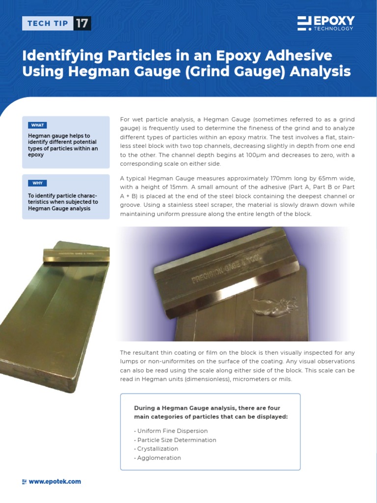 Hegman Gauge Analysis for Epoxy Particles | PDF | Building Engineering ...
